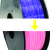 Poliso 3D – ABS, Color Change, Purple-to-Pink 3D Printer Filament, 1.75 mm, Dimensional Accuracy +/- 0.03, 1 Kg.