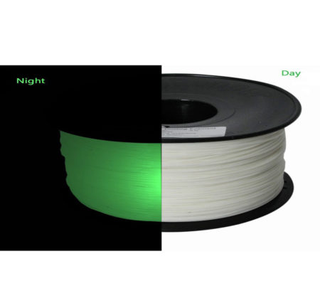 Poliso 3D - PLA, Glow-in-Dark-Green 3D Printer Filament, 1.75 mm, Dimensional Accuracy +/- 0.03, 1 Kg.